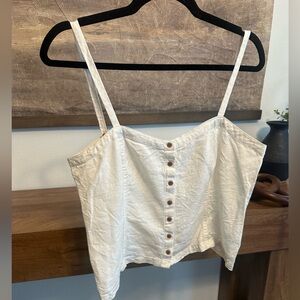 Everlane Cream Button-Up Camisole